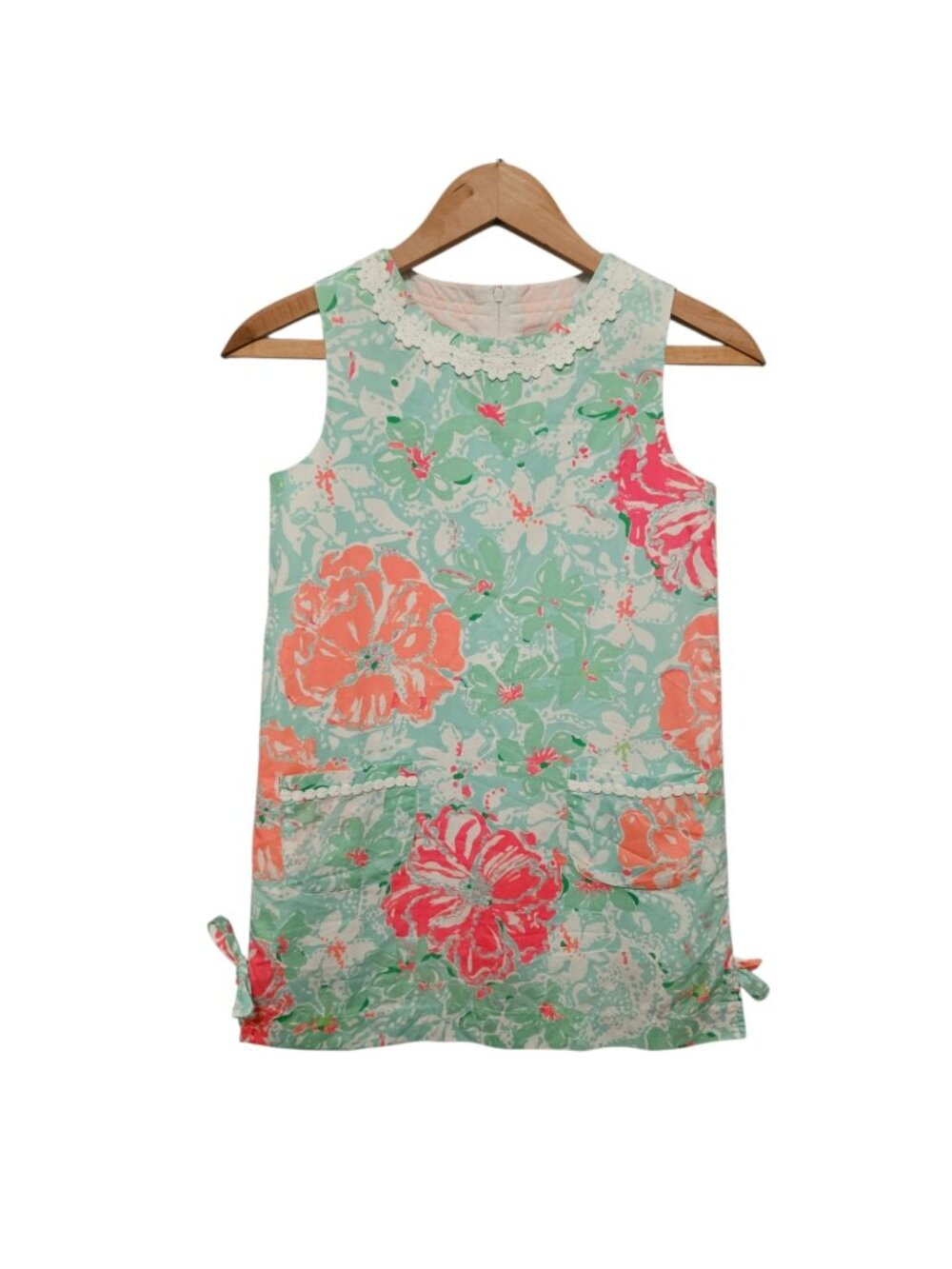 Lilly Pulitzer Eden Shift Dress Floral Sleeveless Ruffles Multicolor Size 10